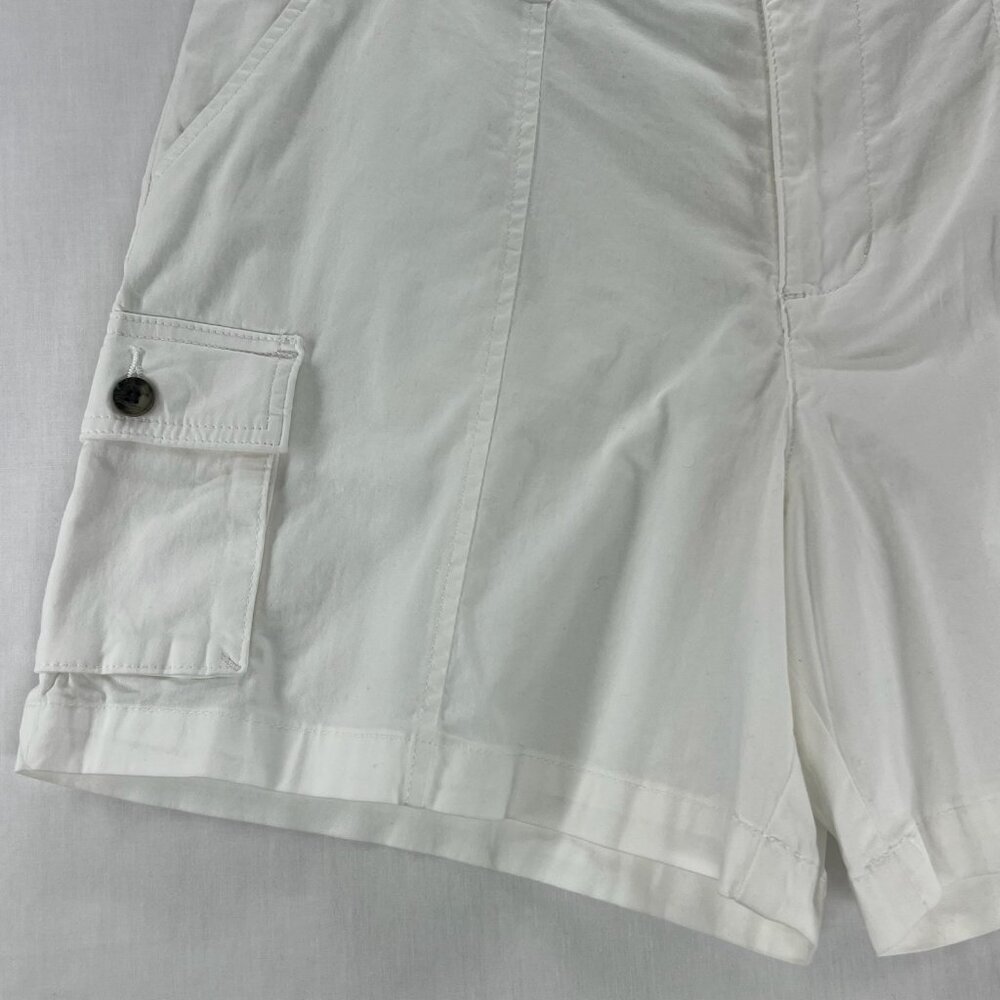 Lee Ultra Lux Comfort Cargo Short Womens 30 High Rise Stretch Relaxed Fit White - Picture 5 of 15